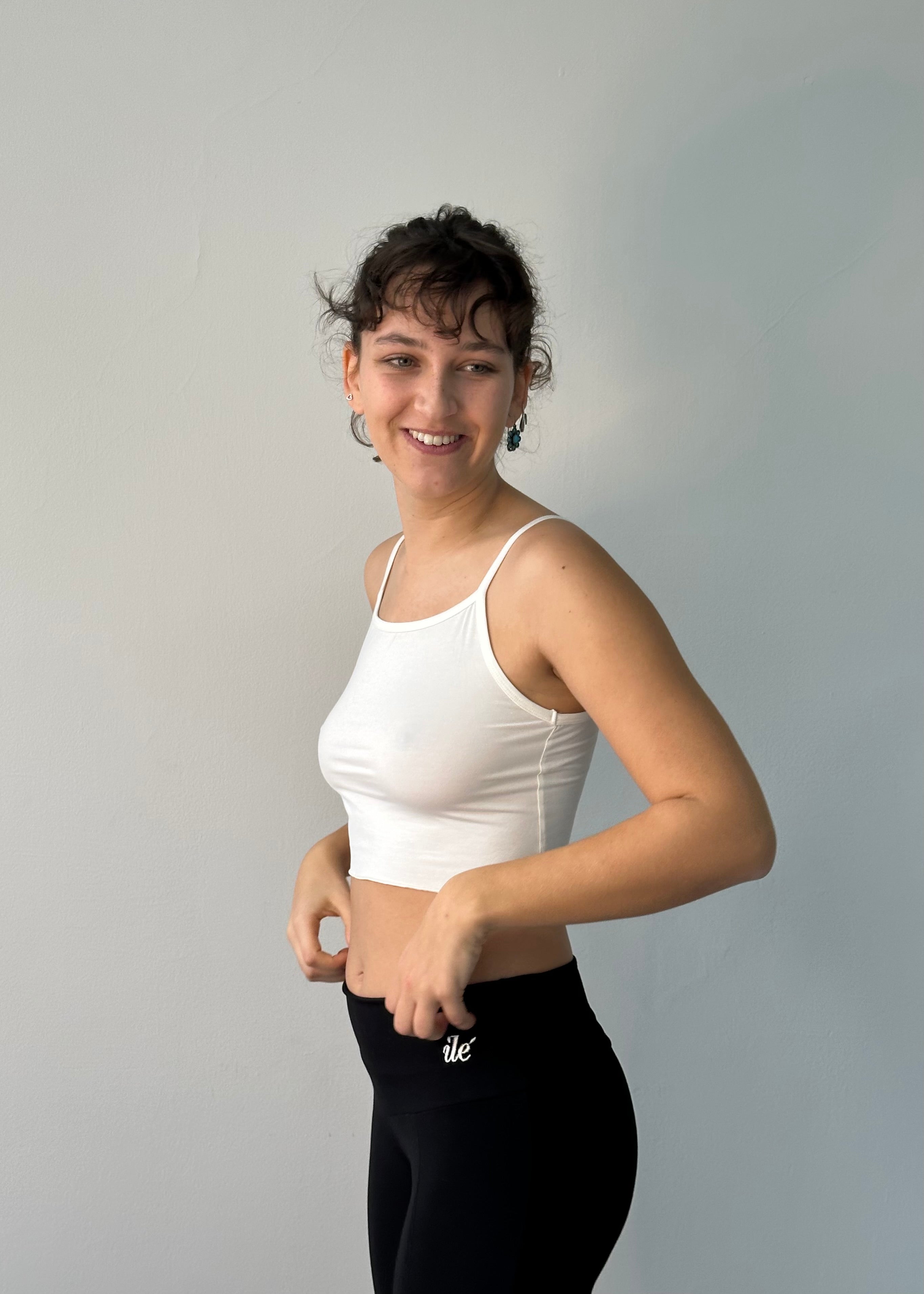 Cropped Top Tank White