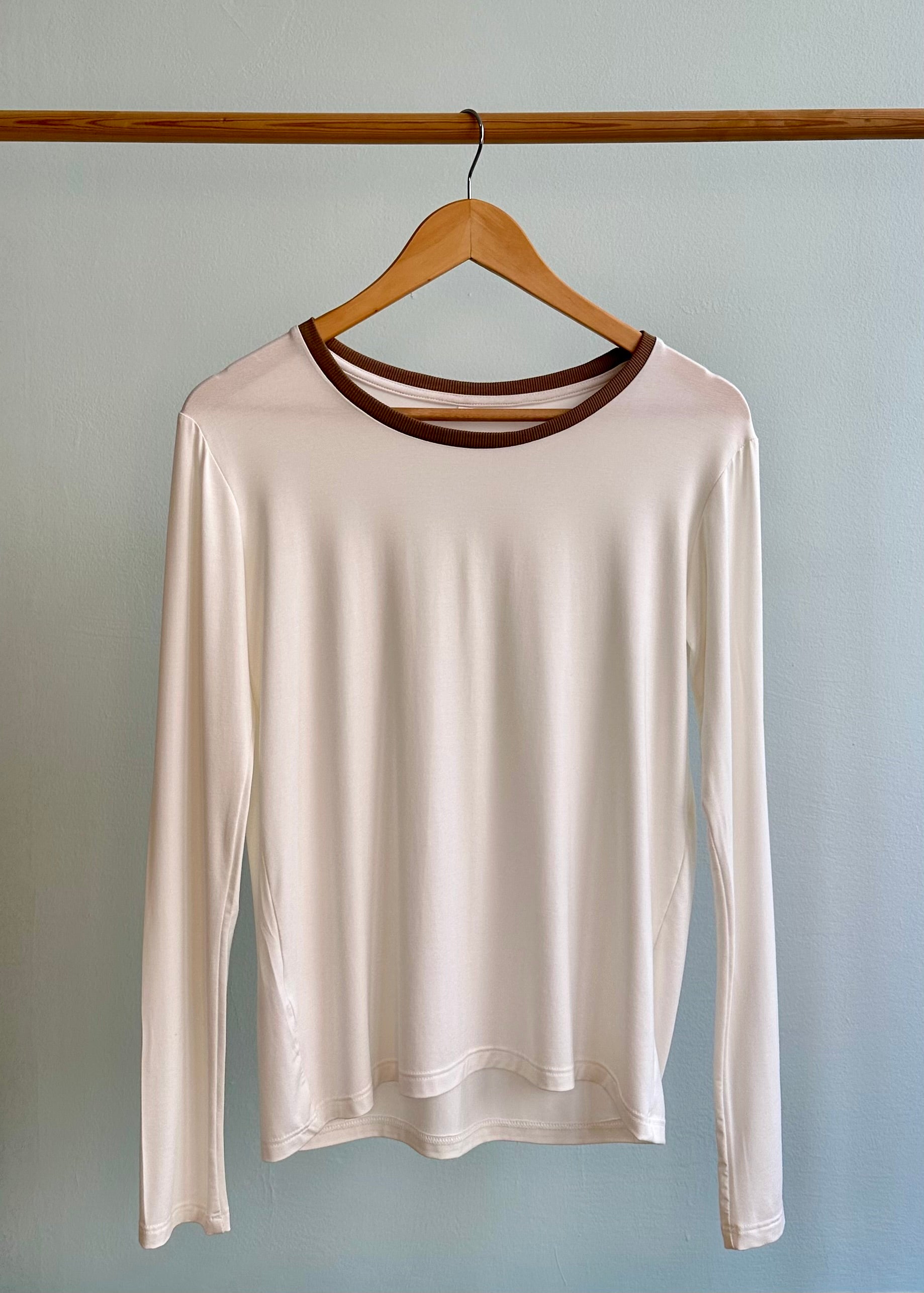 The Long Sleeve Tee - Brown Rib