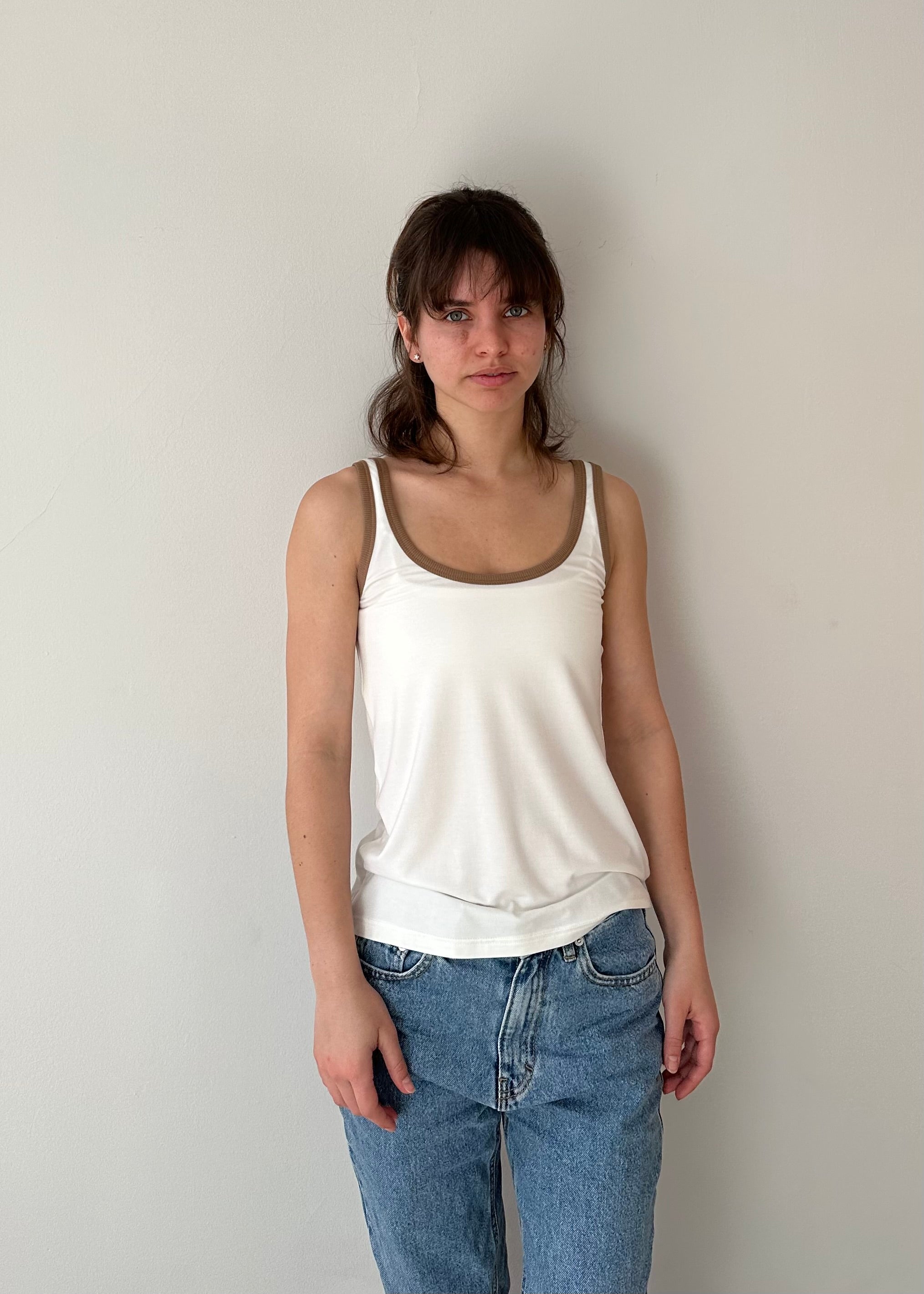 Classic SABA Top Tank - Brown Rib