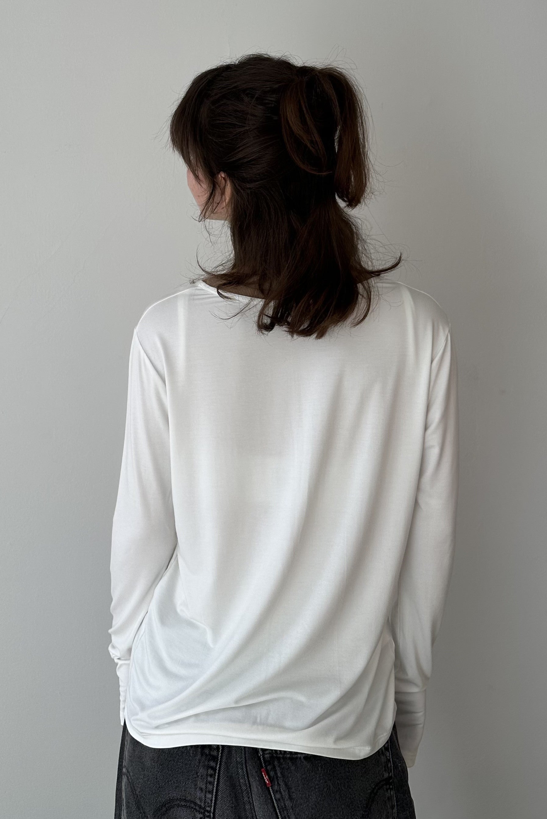 Brown Rib - Long Sleeve Tee