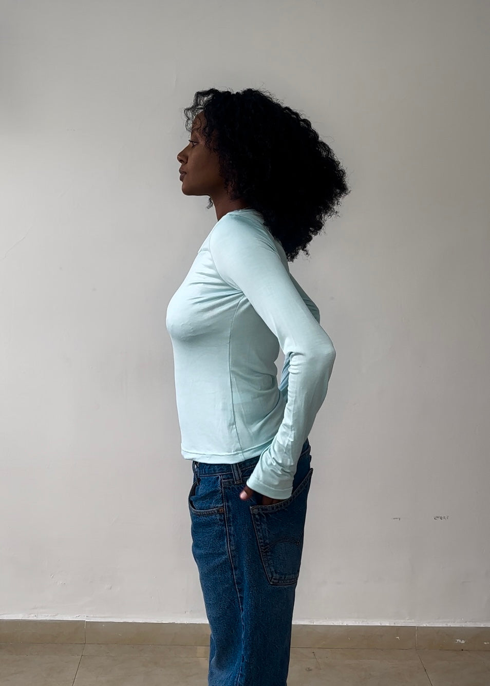 The Everyday Tee - Long Sleeves (Light Blue)